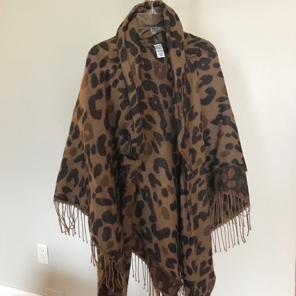 Leopard print cape
